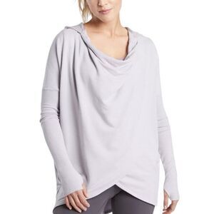 Athleta Purana Wrap‎ Hooded Sweatshirt Gray Size XS